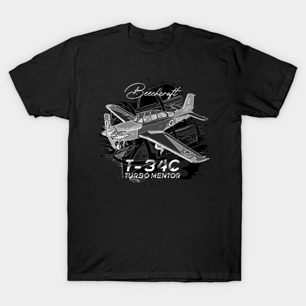 Beechcraft T-34 Mentor T-Shirt by aeroloversclothing